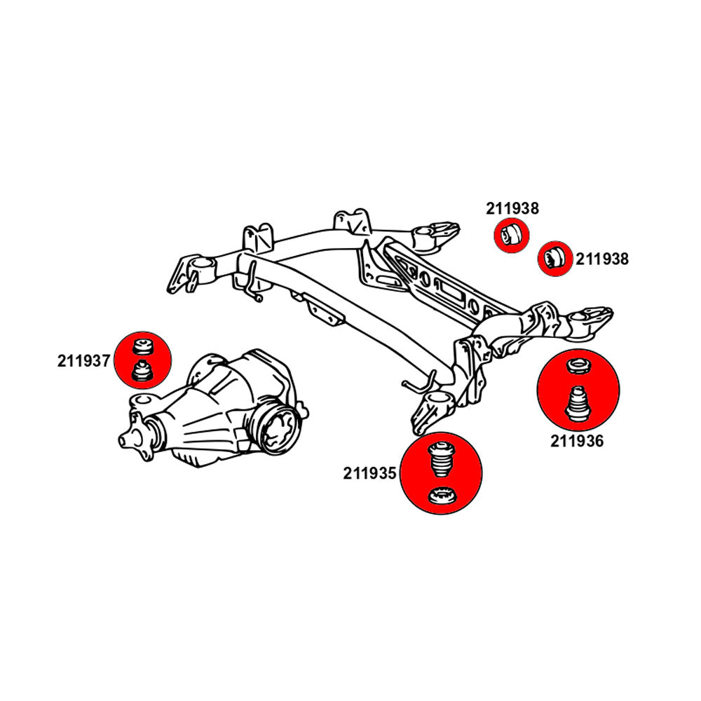 STRONGFLEX Buchsen Set passend für Lexus LS 2 Vorderachse & Hinterachse (PU)