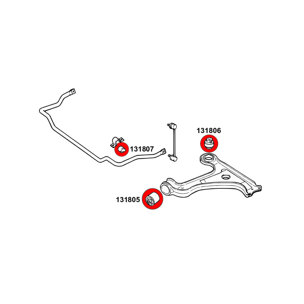 STRONGFLEX Buchsen Set passend für Opel Omega B Vorderachse & Hinterachse (PU)