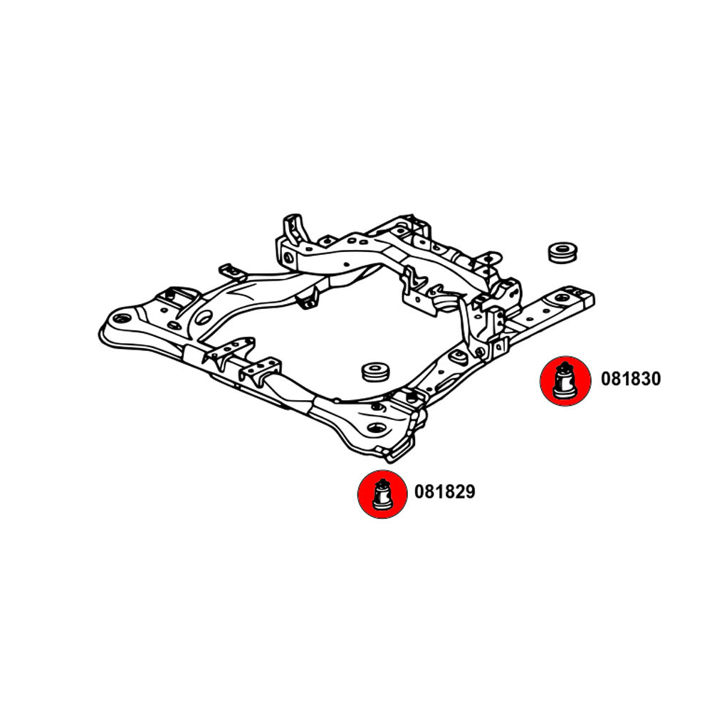 STRONGFLEX Vorderachsträger Buchsen Set passend für Honda Accord VII (PU)