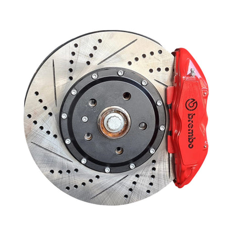 EPYTEC Bremssattel Adapter passend für VW Golf 7 8 Passat Touran / Audi A3 / Skoda Octavia / Seat Leon für 4-Kolben Sattel mit 345x30mm Bremsscheibe Vorderachse