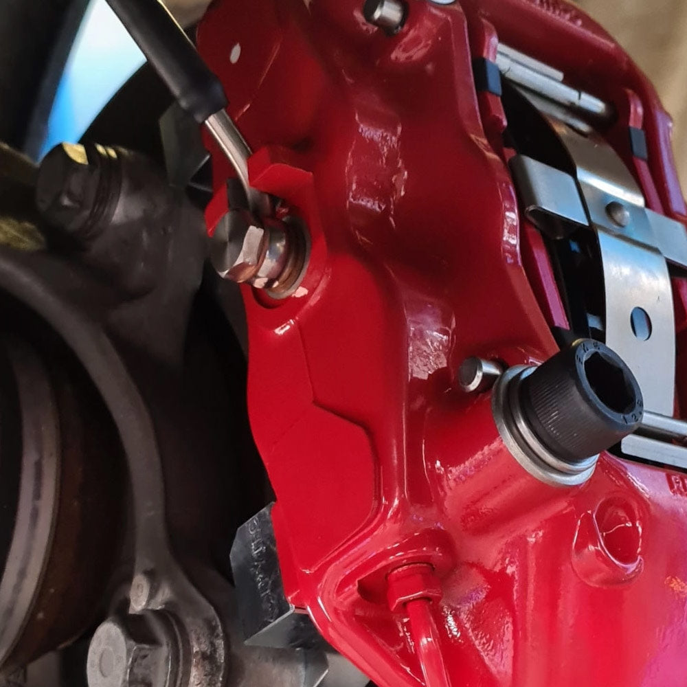 EPYTEC Bremssattel Adapter passend für VW Golf 7 8 Passat Touran / Audi A3 / Skoda Octavia / Seat Leon für 4-Kolben Sattel mit 345x30mm Bremsscheibe Vorderachse