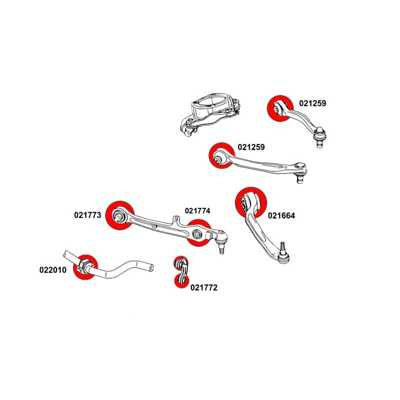 STRONGFLEX VW Phaeton Buchsen Set Vorderachse (PU) - PARTS33 GmbH