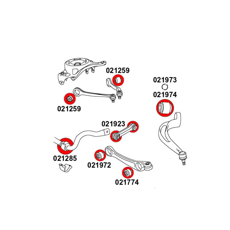 STRONGFLEX Audi A5 8T Buchsen Set Vorderachse (PU) - PARTS33 GmbH