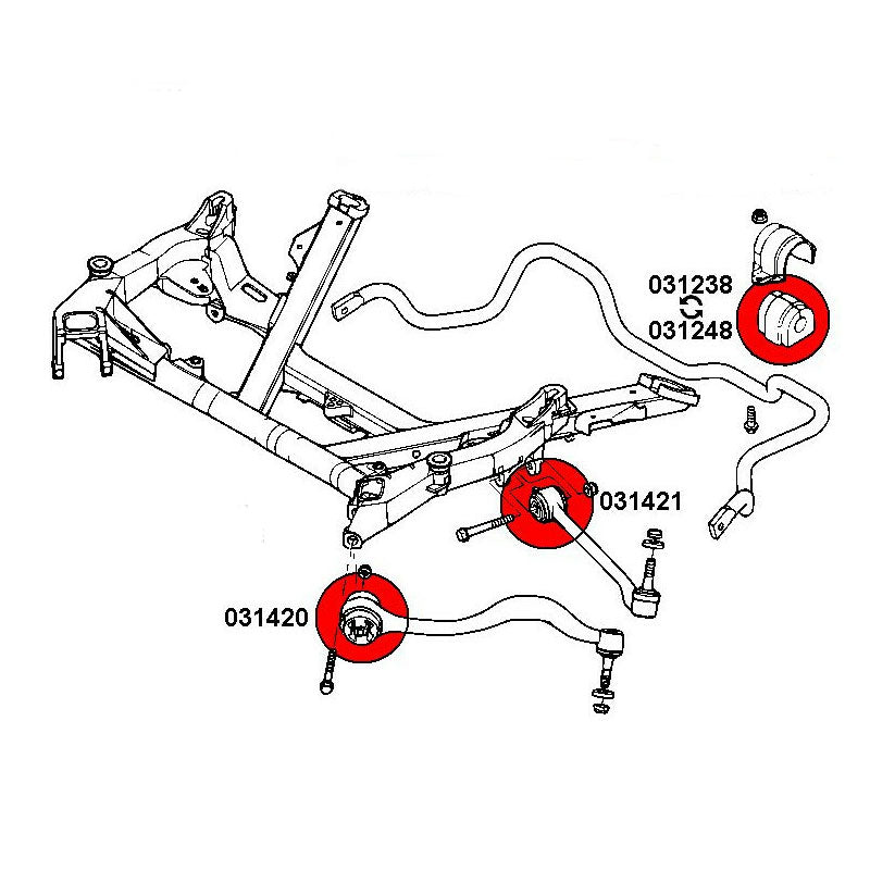 STRONGFLEX BMW E39 Touring Buchsen Set Vorderachse & Hinterachse (PU) - PARTS33 GmbH