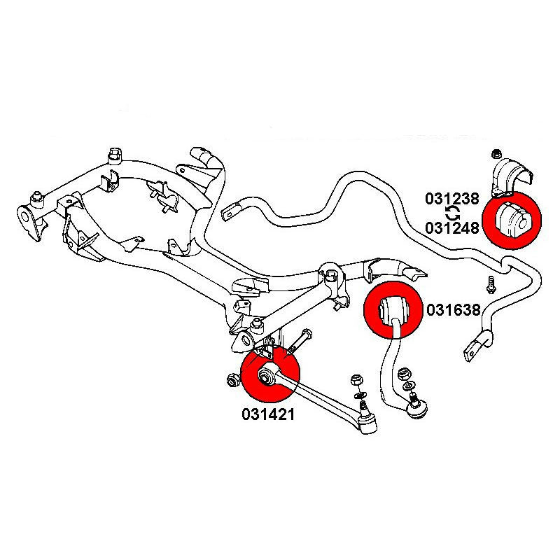 STRONGFLEX BMW E39 Touring Buchsen Set Vorderachse & Hinterachse (PU) - PARTS33 GmbH