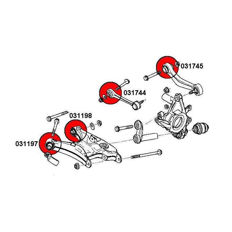 STRONGFLEX BMW E39 Touring Buchsen Set Vorderachse & Hinterachse (PU) - PARTS33 GmbH