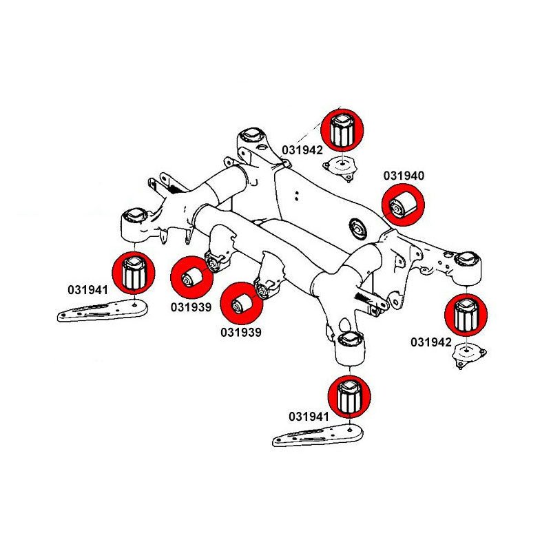 STRONGFLEX BMW E60 E61 Allrad Buchsen Set Vorderachse (PU) - PARTS33 GmbH