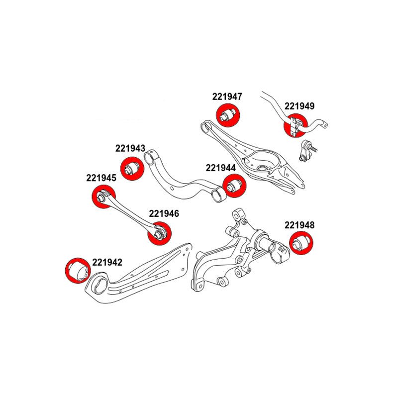 STRONGFLEX VW Touran 2 Buchsen Set Hinterachse (PU) - PARTS33 GmbH