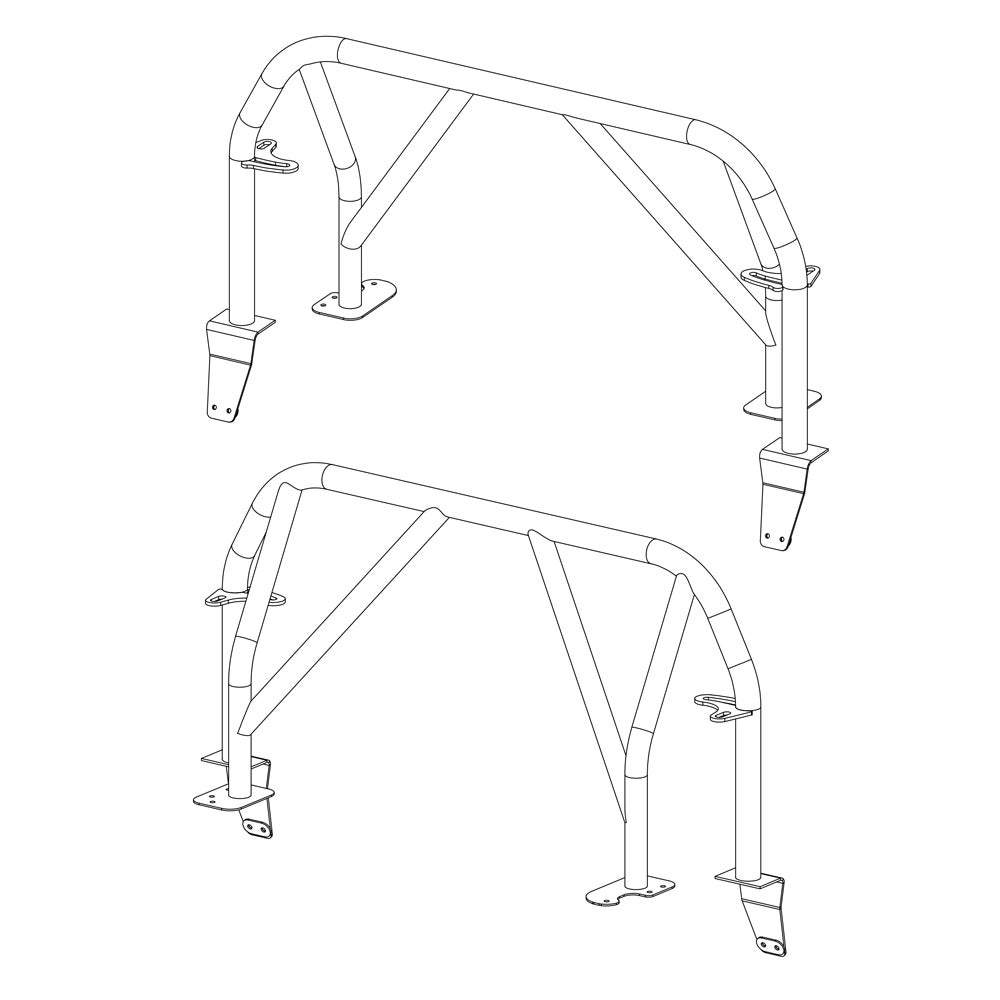 CYBUL Überrollbügel Rollbar V1 Mazda MX-5 NA/NB (freie Farbwahl)