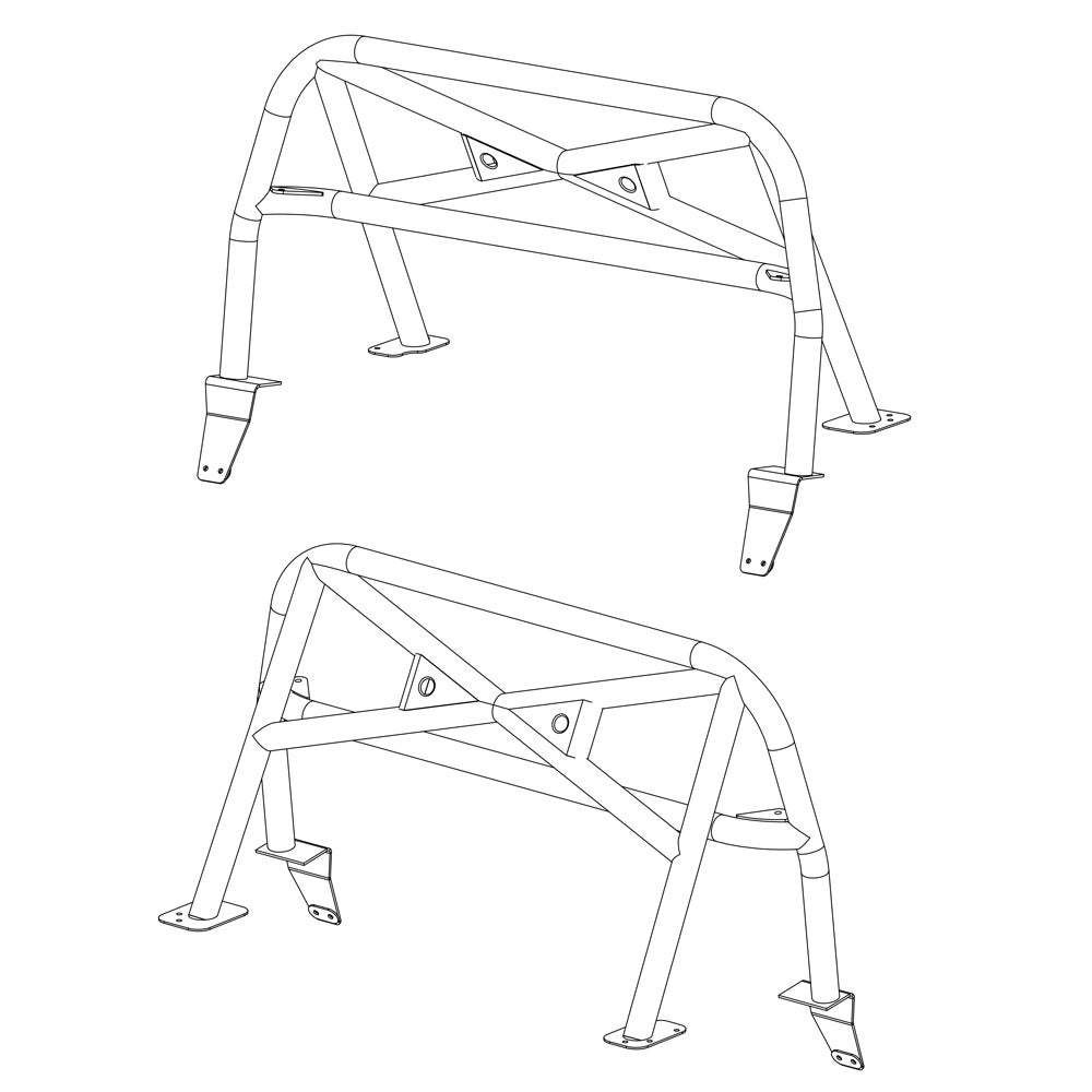 CYBUL Überrollbügel Rollbar V3 passend für Mazda MX-5 NA/NB (freie Farbwahl)
