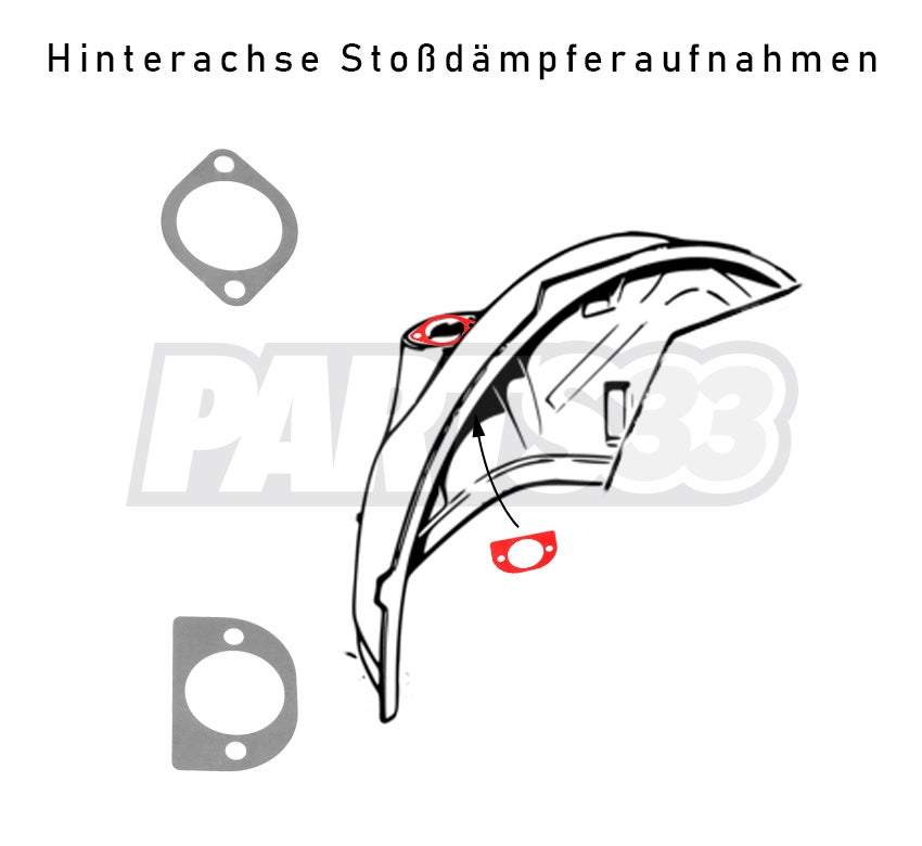 PMC MOTORSPORT Verstärkungsbleche Einschweissbleche Set passend für BMW E30 (Stahl)