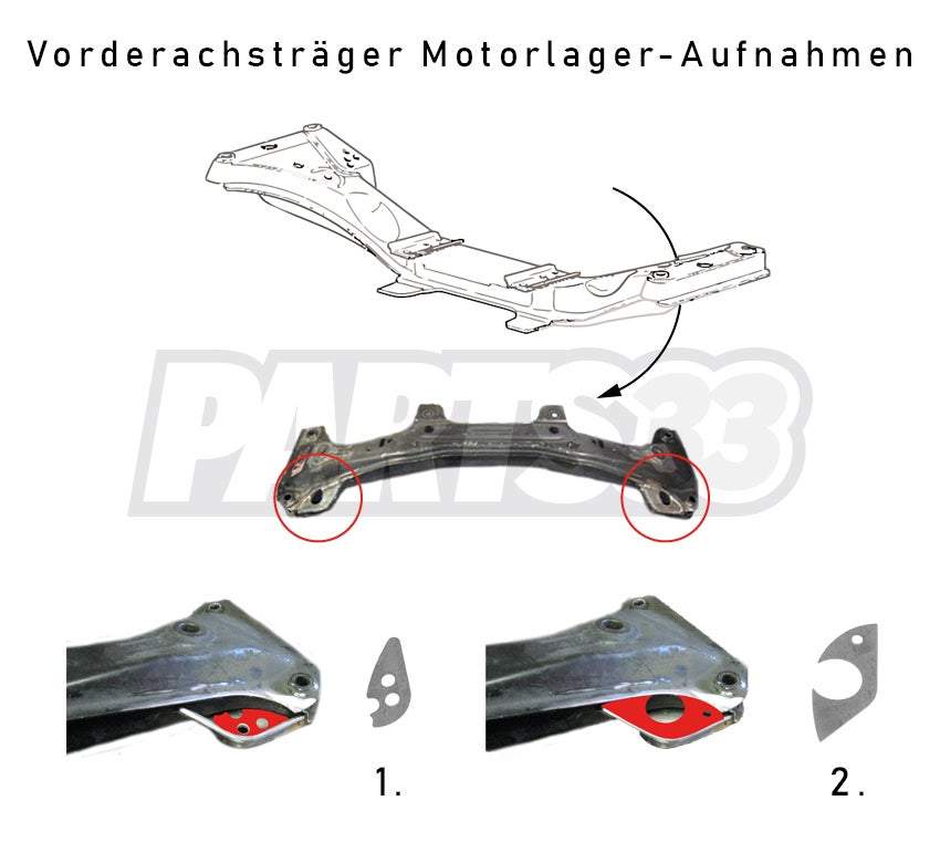 PMC MOTORSPORT BMW E36 Verstärkungsbleche Einschweissbleche Set (Stahl)
