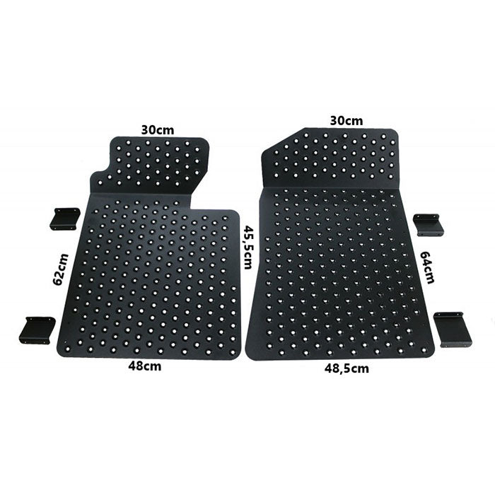 FAMEFORM Trittbretter Bodenbleche Set passend für BMW E36 (Aluminium)