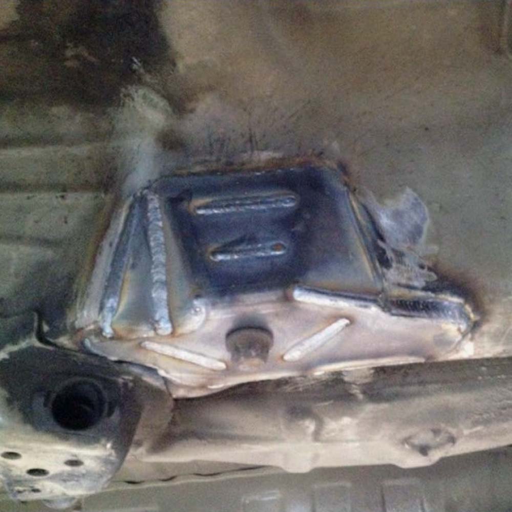 FAMEFORM Hinterachsträger Verstärkungsbleche Einschweissbleche passend für BMW E46 Set (Stahl)