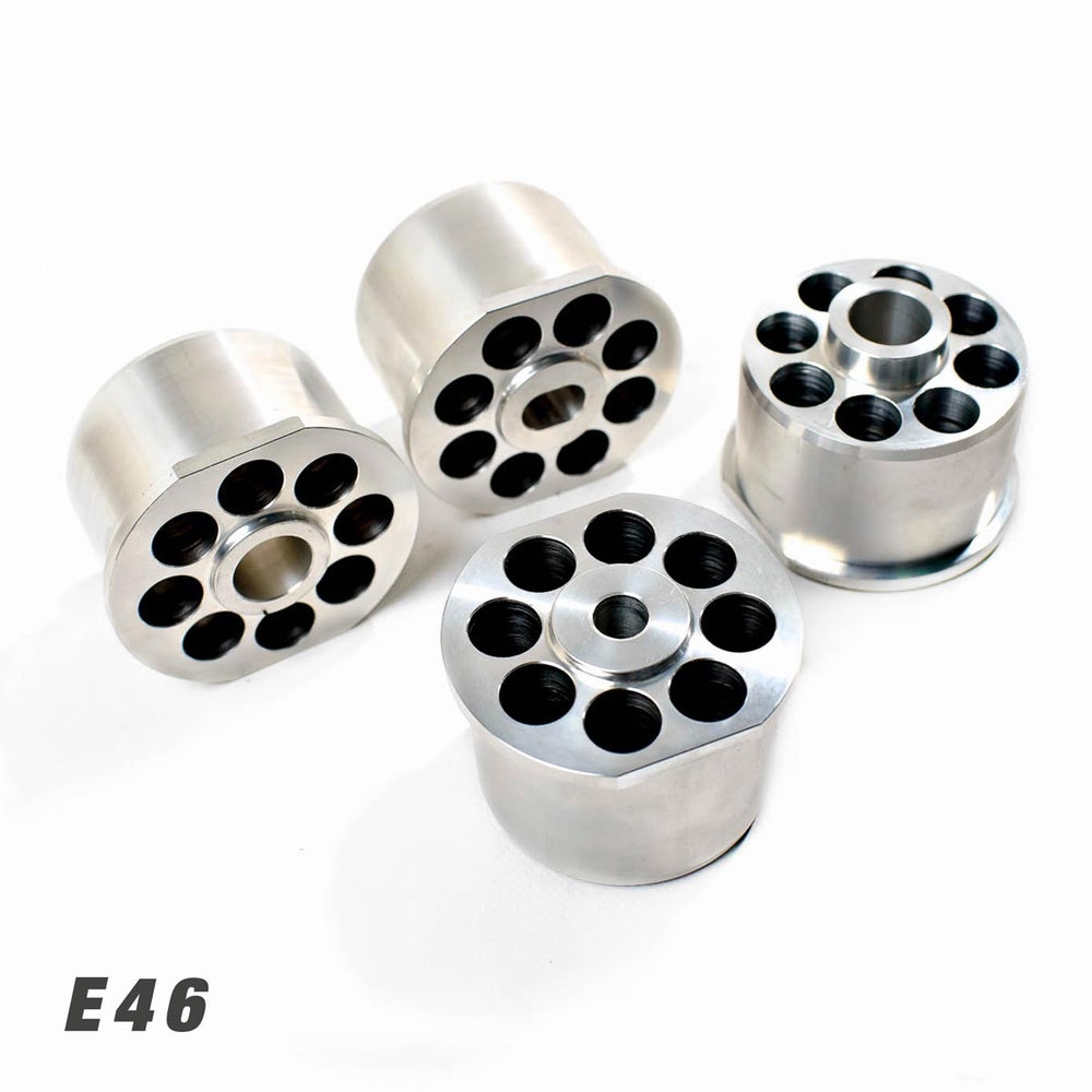 IRP Hinterachsträger Tonnenlager Buchsen Set starr passend für BMW E30 E36 E46 E8X E9X Z3 Z4 (Aluminium)