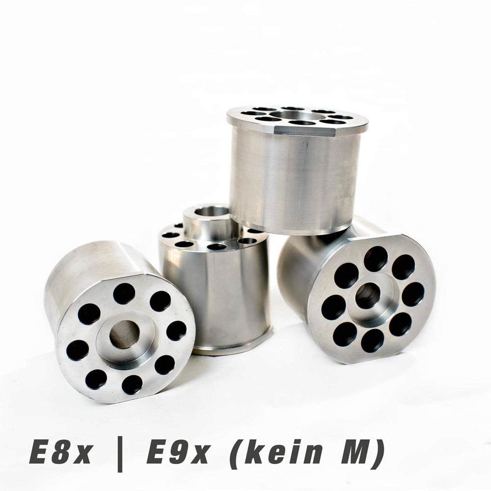 IRP Hinterachsträger Tonnenlager Buchsen Set starr passend für BMW E30 E36 E46 E8X E9X Z3 Z4 (Aluminium)