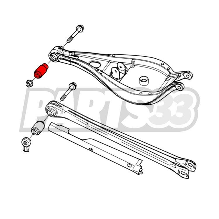 IRP Querlenker oben Hinterachse Buchsen Set passend für BMW E36 E46 Z4 (Aluminium)