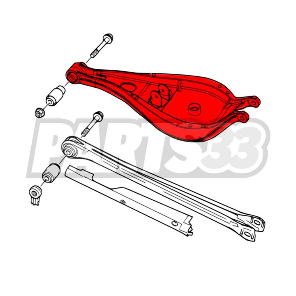 IRP Querlenker Camber Arms passend für BMW E46 Hinterachse oben einstellbar Set Uniball (Aluminium)