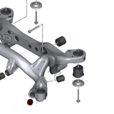 IRP Längslenker Hinterachse innen aussen Buchsen Uniball passend für BMW E8X E9X (Aluminium / auch M-Modelle)