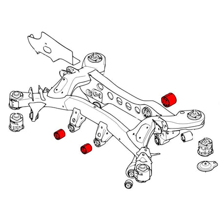 IRP Differentialaufhängung Buchsen Set starr passend für BMW E8X M E9X M3 (Aluminium)