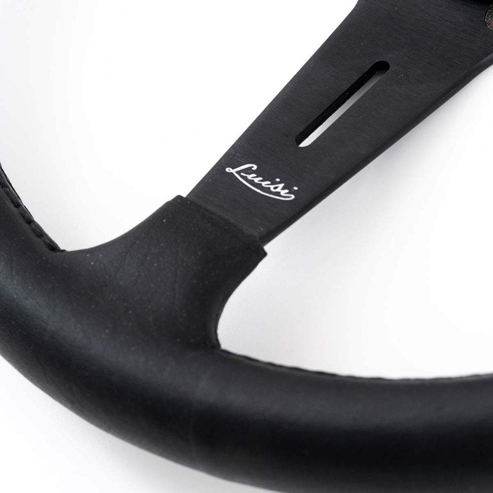 LUISI Grifon Sportlenkrad Kunstleder schwarz (flach geschüsselt)