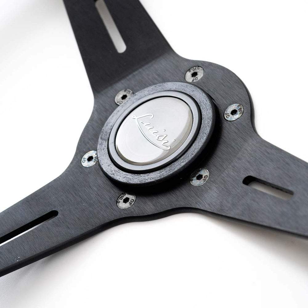 LUISI Grifon Sportlenkrad Kunstleder schwarz (flach geschüsselt)