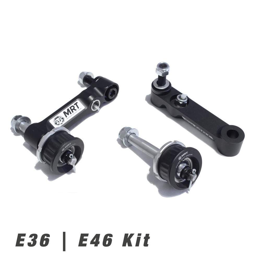 MRT ENGINEERING Roll-Center Bump-Steer Lenkwinkel Kit passend für BMW E30 E36 E46 Z3 Z4 (Aluminium/Edelstahl)