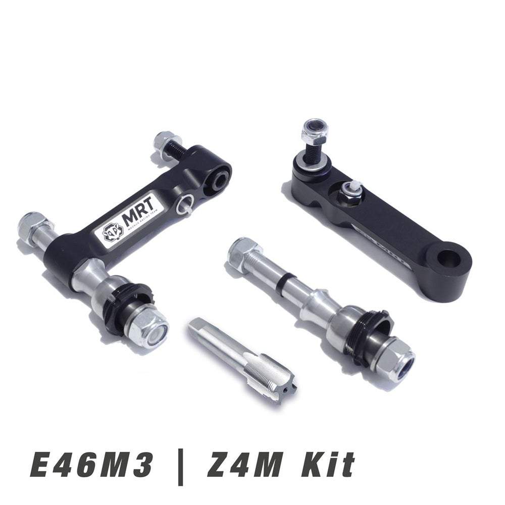 MRT ENGINEERING Roll-Center Bump-Steer Lenkwinkel Kit passend für BMW E30 E36 E46 Z3 Z4 (Aluminium/Edelstahl)