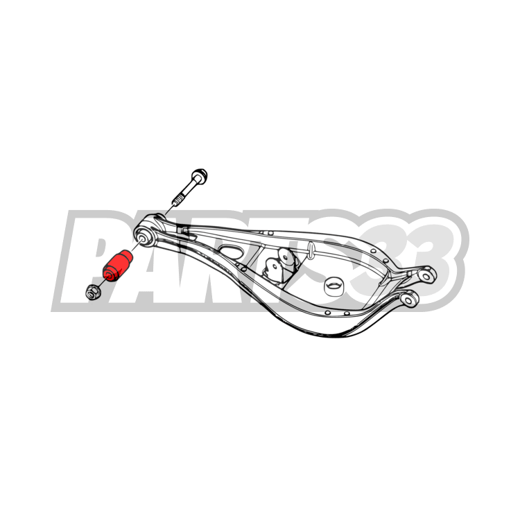 PMC MOTORSPORT Querlenker oben innen Buchsen Set Uniball passend für BMW E36 E46 Z4 Hinterachse (Aluminium)