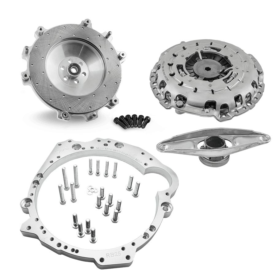 PMC MOTORSPORT Getriebeadapter Kit passend für Nissan RB20/RB25/RB30 auf BMW Getriebe (M20 M50 M52 M54 M57 M57N)