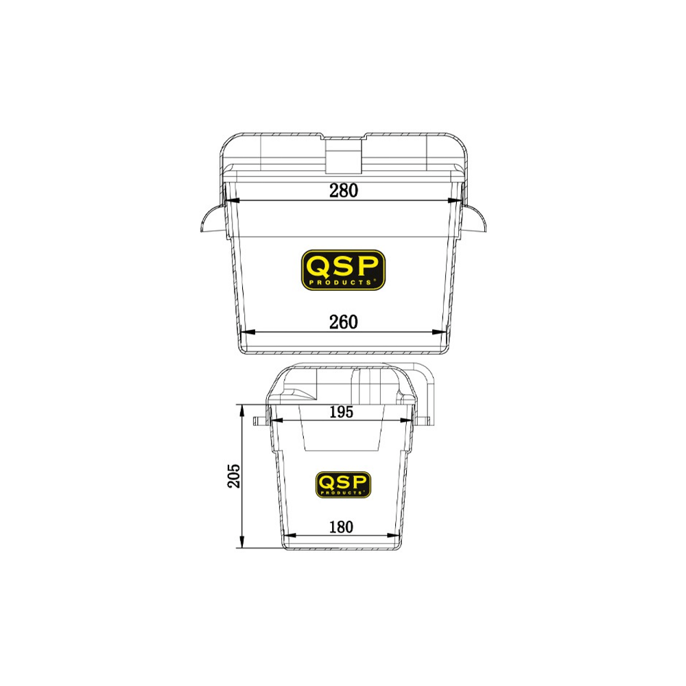 QSP Rennsport Batteriebox mit Halterungen (Polypropylen) - PARTS33 GmbH