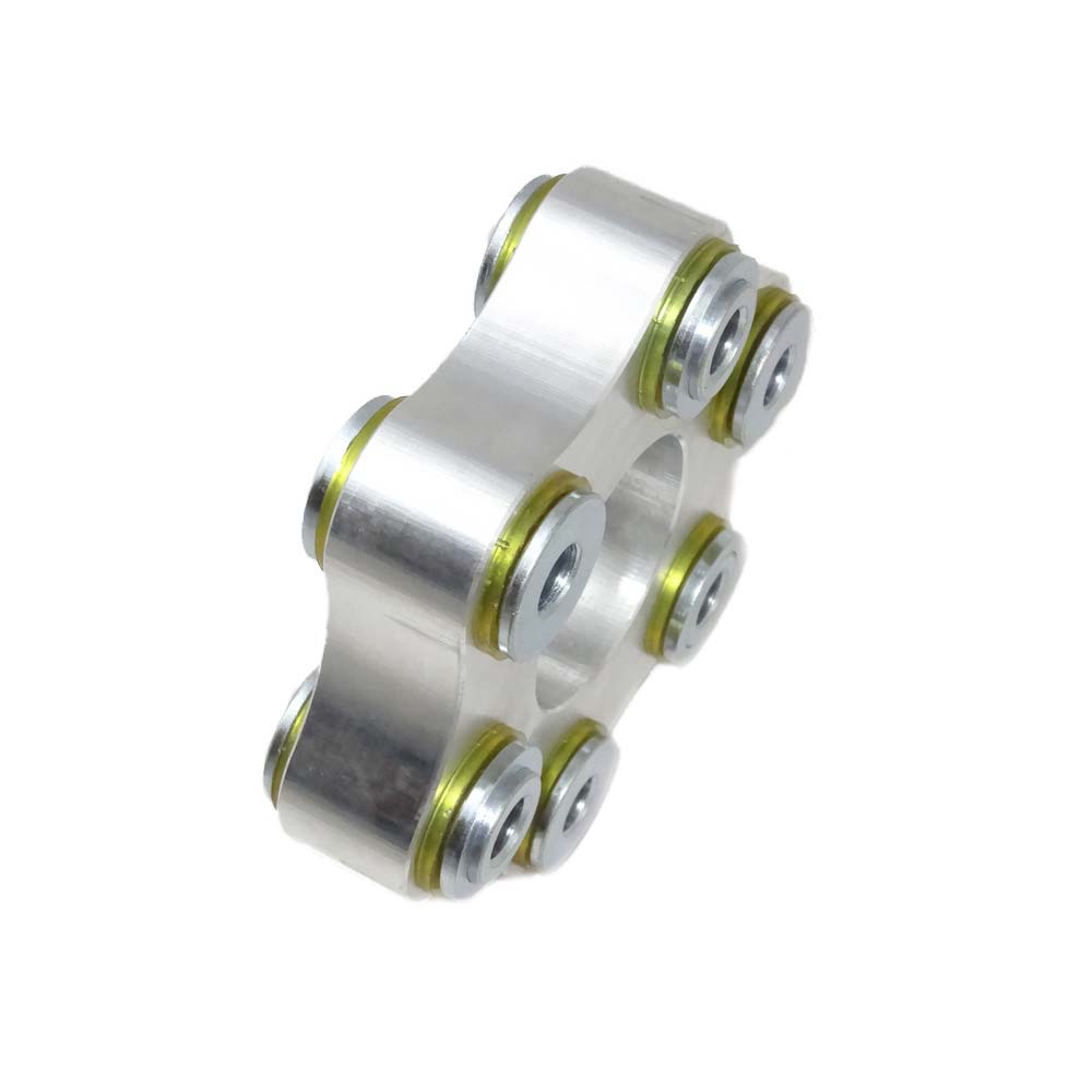 SILVERPROJECT Hardyscheibe Flex Disc LK105 M10 passend für BMW E6X E8X E9X (Aluminium/PU 95 ShA)