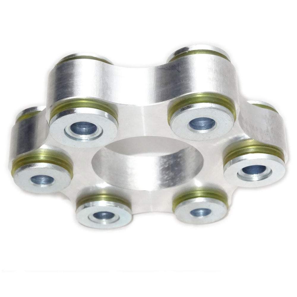 SILVERPROJECT Hardyscheibe Flex Disc passend für Mercedes-Benz LK110 M12 58mm (Aluminium/PU 95 ShA)