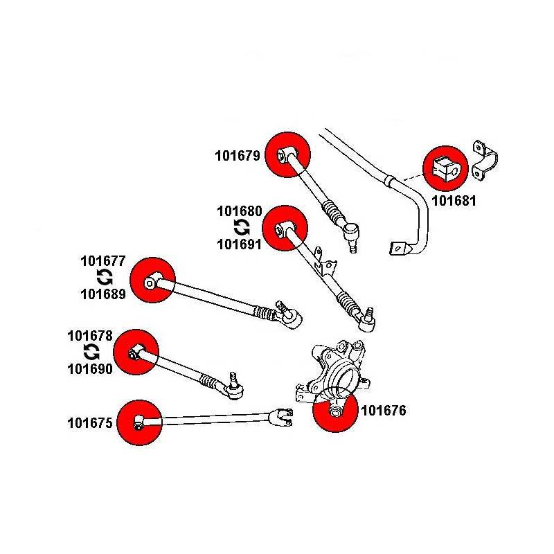 STRONGFLEX MX-5 NC Buchsen Set Hinterachse (PU) - PARTS33 GmbH
