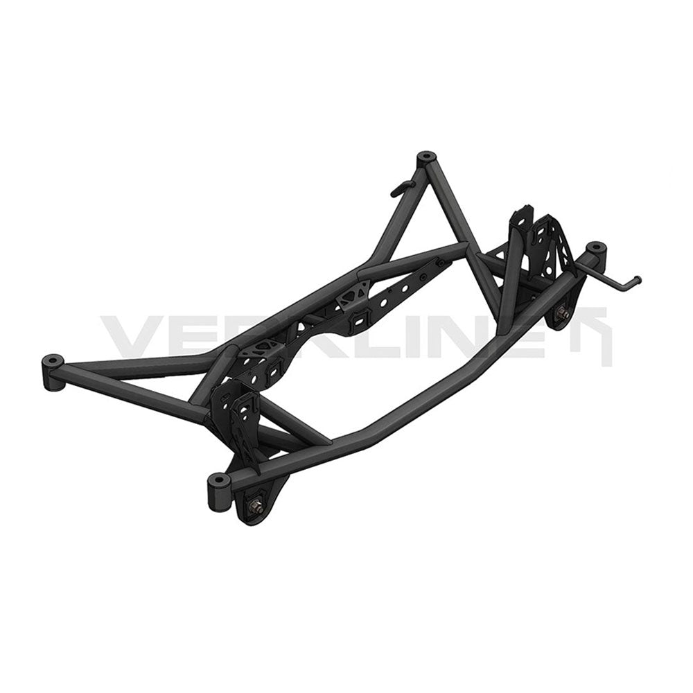VERKLINE Leichtbau Hinterachsträger Rohrrahmen passend für VW Golf MK5 MK6 MK7 MK8 Scirocco FWD (Stahl)