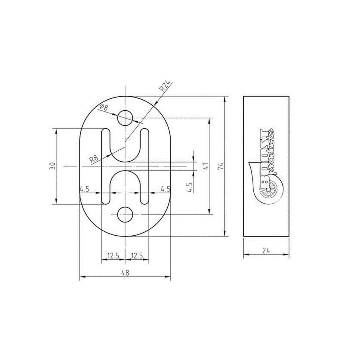 FAMEFORM hitzefester Auspuffgummi blau (3 Stück) - PARTS33 GmbH