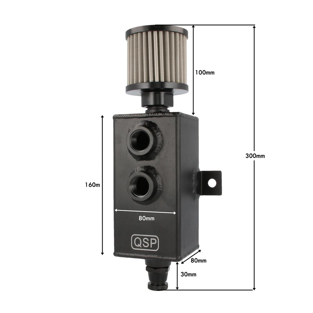 QSP PRO Öl Catchtank 1 Liter mit Dash 10 Anschluss (Aluminium) - PARTS33 GmbH