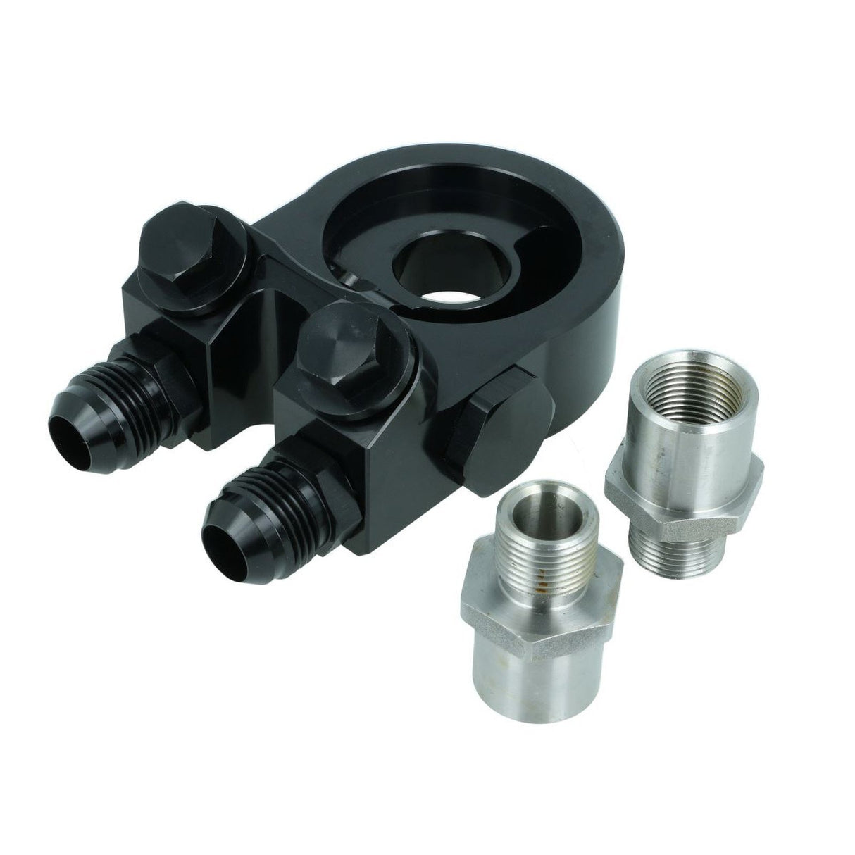 FAMEFORM universal Ölfilter Adapter Platte Sandwichplatte mit Thermostat und Sensor Anschlüssen