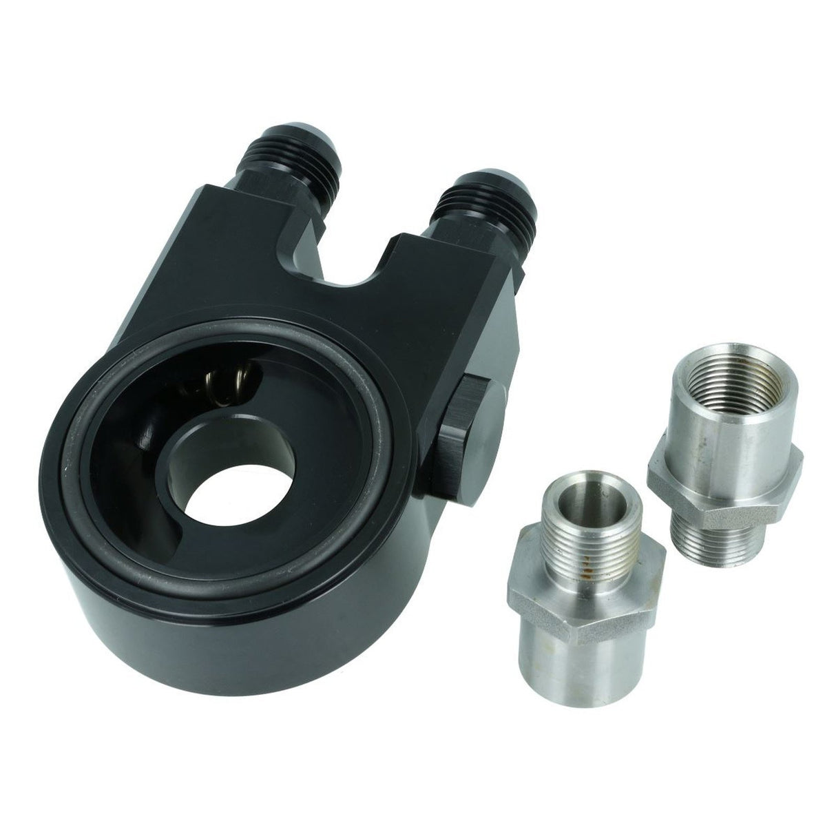 FAMEFORM universal Ölfilter Adapter Platte Sandwichplatte mit Thermostat und Sensor Anschlüssen