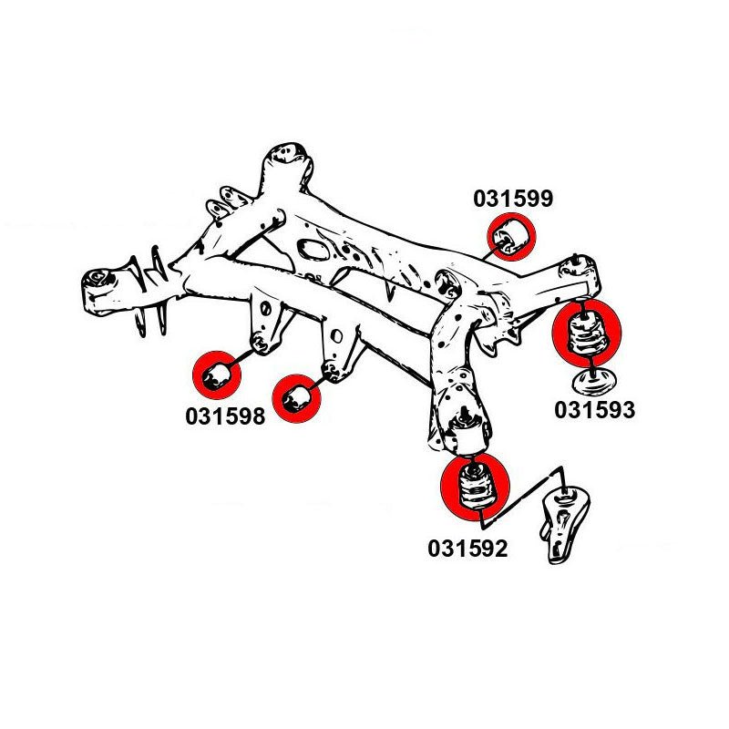 STRONGFLEX BMW F32 F33 F36 Buchsen Set Vorderachse & Hinterachse (PU) - PARTS33 GmbH