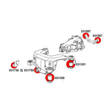 STRONGFLEX Hinterachsträger Buchsen Set passend für BMW E36 (PU)