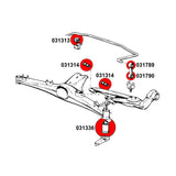 STRONGFLEX Buchsen Set passend für BMW E30 Hinterachse (PU)