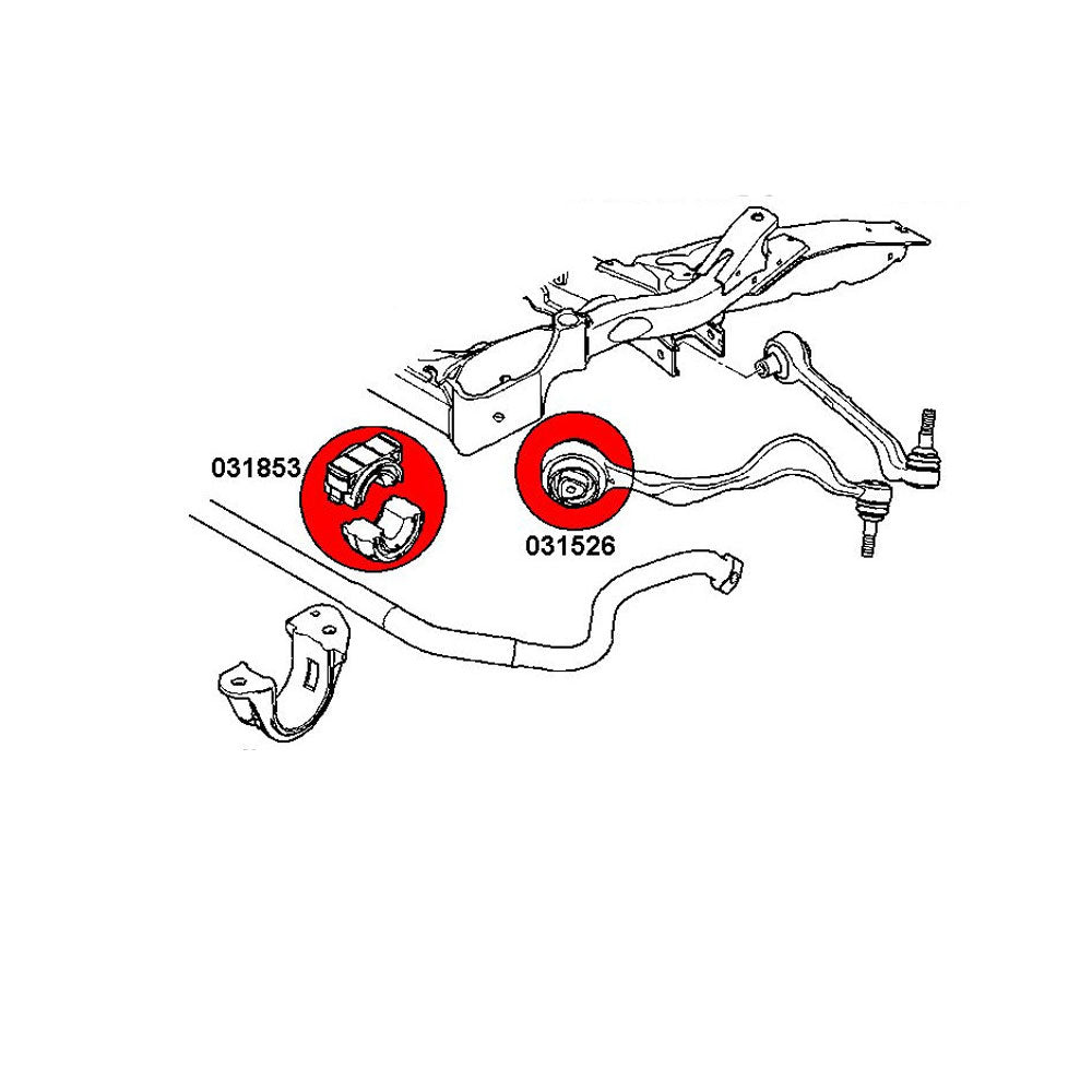 STRONGFLEX Buchsen Set passend für BMW 1er M-Coupe E82 Vorderachse & Hinterachse (PU)