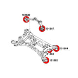 STRONGFLEX Buchsen Set passend für Mazda RX-8 Vorderachse & Hinterachse (PU)