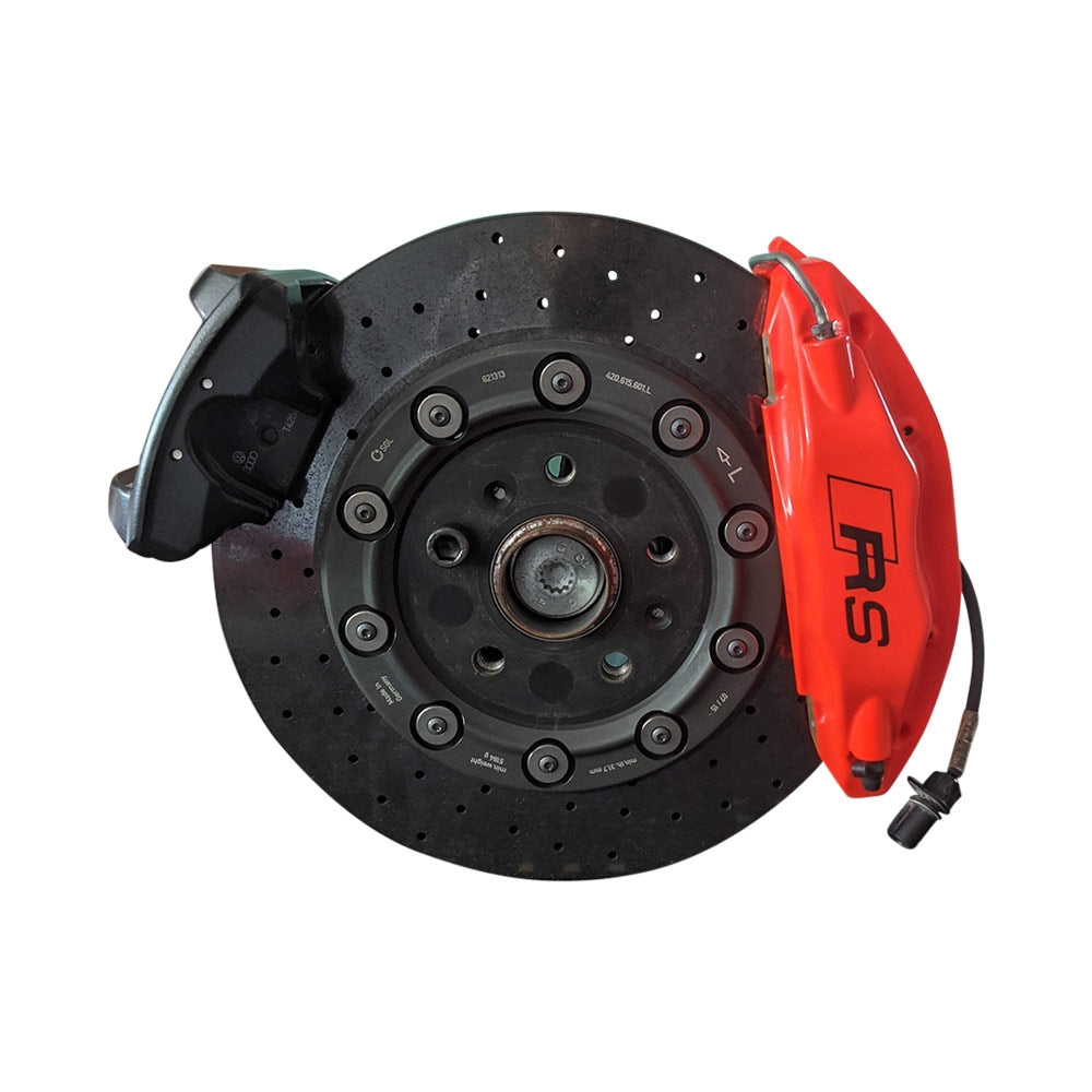 EPYTEC Bremssattel Adapter passend für VW Golf 7 8 / Audi A3 S1 / Skoda Octavia / Seat Leon für Audi R8 Keramik Bremsanlage Hinterachse