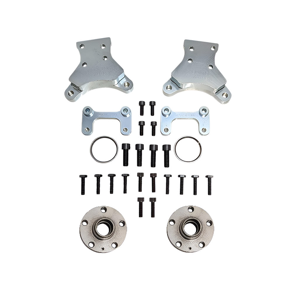 EPYTEC Bremssattel Adapter passend für VW Golf 1 2 3 Caddy Scirocco Jetta Passat Corrado für 4-Kolben Sattel mit 310x22mm Bremsscheibe Hinterachse
