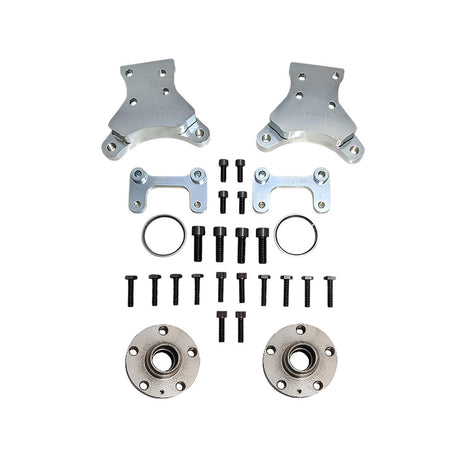 EPYTEC Bremssattel Adapter passend für VW Golf 1 2 3 Caddy Scirocco Jetta Passat Corrado für 4-Kolben Sattel mit 310x22mm Bremsscheibe Hinterachse