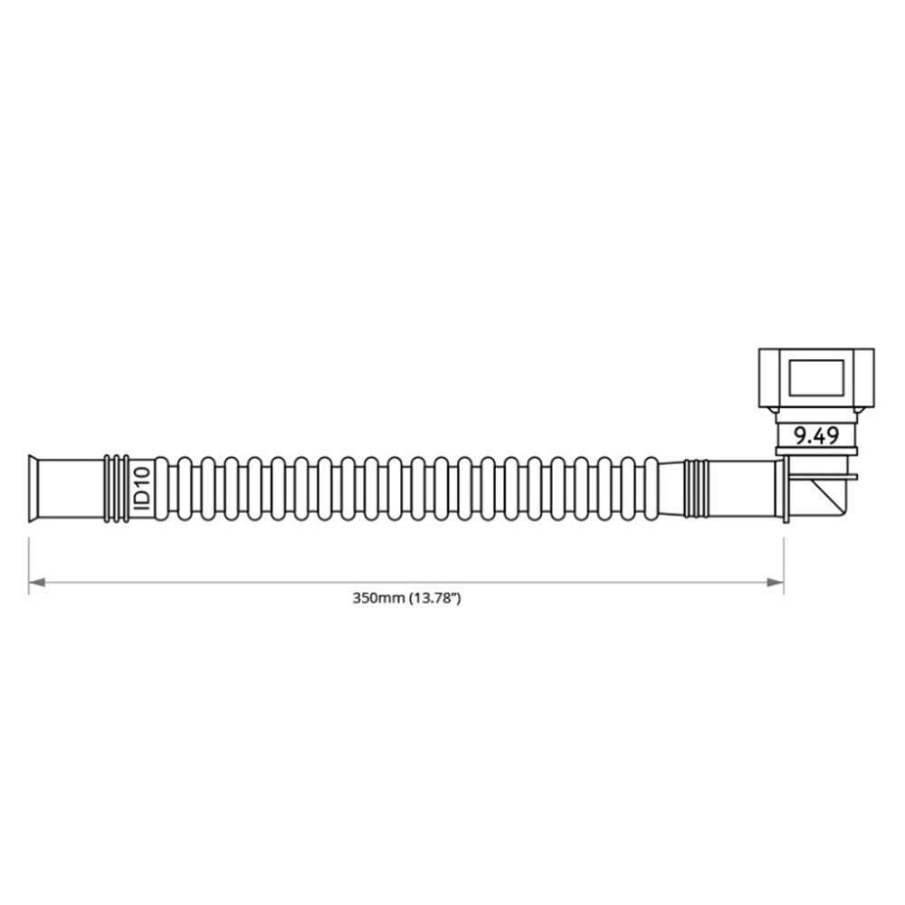 NUKE PERFORMANCE 350mm Kraftstoffschlauch mit SAE-Schnellanschluss