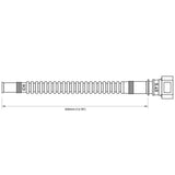 NUKE PERFORMANCE 350mm Kraftstoffschlauch mit SAE-Schnellanschluss