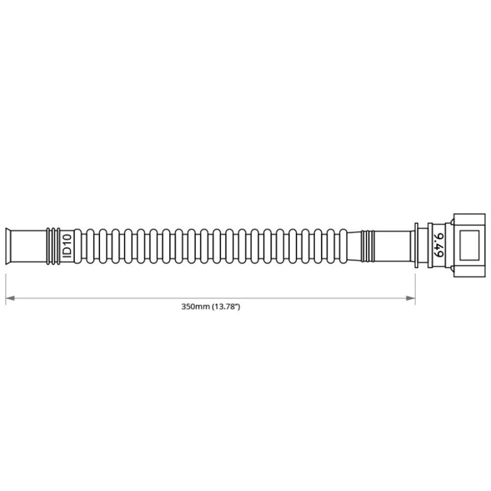 NUKE PERFORMANCE 350mm Kraftstoffschlauch mit SAE-Schnellanschluss